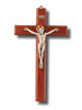 WALL CRUCIFIX - BEECHWOOD METAL 28CM X 12.5CM - WOOD/METAL