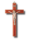 WALL CRUCIFIX - BEECHWOOD METAL 230MM 230 X 125MM - WOOD/METAL
