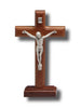 STANDING CRUCIFIX - BEECHWOOD 170 X 110MM - WOOD/METAL