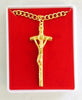 CRUCIFIX – METAL ON GOLD CHAIN 60CM