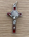 ST BENEDICT METAL BLUE OR RED (3.5cm x 2cm) CRUCIFIX