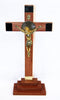 STANDING CRUCIFIX WOOD GOLD 23CM X 11CM