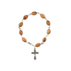 OLIVE WOOD BRACELET 2CM CRUCIFIX