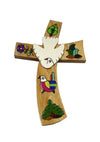 EL SALVADOR FLOWER AND DOVE CROSS 10CM