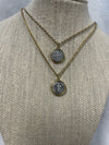 NECKLACE – MEDAL ST BENEDICT GOLD CHAIN (Medal 15mm x 15mm, Chain 60cm)