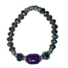 FACETED PURPLE BEADED BRACELET