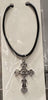 Various Crucifix necklaces on cord 45 cm