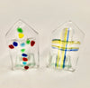 Small standing glass Colourful Cross