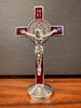 St Benedict Metal Standing Crucifix 8cm