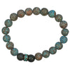 AGATE BEADS WITH COPPER BEAD BRACELET