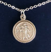 St Christopher Necklace with silver plated chain 45 cm