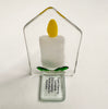 Small standing glass Candle Christmas Decoration