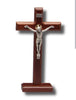 STANDING CRUCIFIX - BEECHWOOD 240 X 125MM - WOOD/METAL