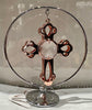 Mini Cross Mobile in Rose Golg or Silver with clear crystal pendant