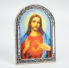 SACRED HEART OF JESUS SILVER METAL PLAQUE