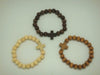 Cross 10mm Wooden Beads bracelet availabl3 in different colours