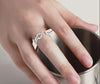 925 Sterling Silver Adjustable Cuff Ring with Cross Design Suitable For Men And Women