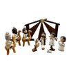 CHILDRENS NATIVITY SET WITH STABLE 11PCS