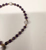 33 Bead Anglican Prayer Beads with PURPLE AND WHITE ONYX STONES WITH STAINLESS STEEL SILVER CROSS