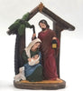 Christmas - Nativity (polyresin) with Joseph Mary, & Jesus 9x13cm