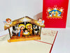 Super Cute Christmas Nativity Scripture Pop Up Greeting Card