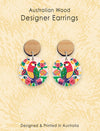 WOODEN EARRING made with Australian wood