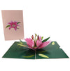 Pink Lilly Flower pop up card