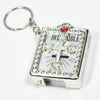 GOLD OR SILVER PAPER BIBLE BOOK KEYRING