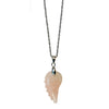 ROSE QUARTZ ANGEL WING chain 55cm