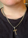 Stainless steel Thick Cross necklace (50cm)