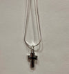 Little cross with small details necklace silver chain 60cm