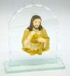 SACRED HEART OF JESUS GLASS STAND PLAQUE