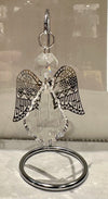 Little angel on stand with clear crystal
