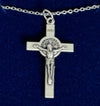 St Benedict Necklace with silver plated chain 45cm