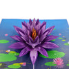 Purple Water Lilly Pop up cards