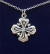 Silver plated cross necklace