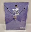 Necklace: Joy on Silver Cross, 40.6cm Chain With 5cm Extension (Walk by Faith Collection) (Copy)