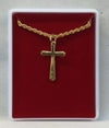NECKLACE – CROSS GOLD or SILVER (Cross 25mm x 15mm – Chain 45 or 60cm)