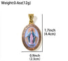 Stainless Steel Gold Miraculous Mary Medal