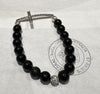 8mm Bracelet with crystal Side Cross available in 3 versions