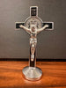St Benedict Metal Standing Crucifix 8cm