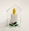 Small standing glass Candle Christmas Decoration