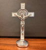 St Benedict Metal Standing Crucifix 8cm