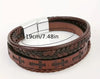 PU Leather Rope Faith Bracelet with Twisted Braids and seared crosses