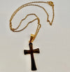 Stainless Steel Necklace Gold Pendant Cross