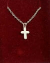 SMALL CROSS ON PALTED GOLD CHAIN