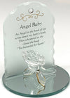 Memorial Rose Plaque Angel Baby 7cm x 9cm x 8cm (displayed in Acectate Box)