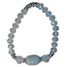 CLEAR FACETED BEADED BRACELET