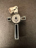Stainless Steel Silver Crucifix with St Benedict Medal