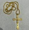 Gold CRUCIFIX Necklace with 4 BASILICA Style cross